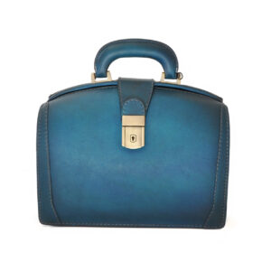 Handbag Miss Brunelleschi Bruce in cow leather - Bruce Blue