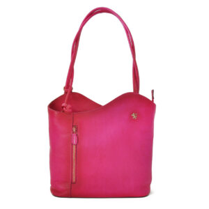 Consuma Shoulder Bag in cow leather - Bruce Fuchsia