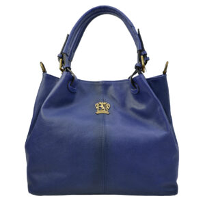 Collodi Small, Woman Bag in full grain leather - Bruce Blue