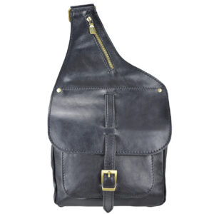 Bisaccia 135/PE Cross-Body Bag in cow leather - Bruce Black