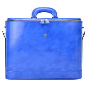 Raphaello Laptop Bag 17 in cow leather - Radica Electric Blue