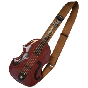 "Violin" Backpack in genuine patent cowhide leather V210 - Patent Chianti