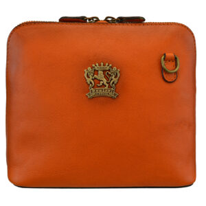 Cross-Body Bag Gran Volterra B467/G in true leather - Bruce Orange