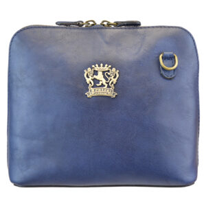 Cross-Body Bag Gran Volterra B467/G in true leather - Bruce Blue