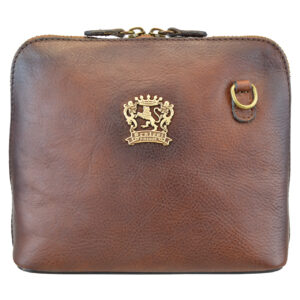 Cross-Body Bag Gran Volterra B467/G in true leather - Bruce Coffee