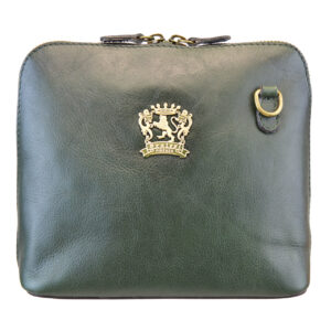 Cross-Body Bag Gran Volterra B467/G in true leather - Bruce Dark Green