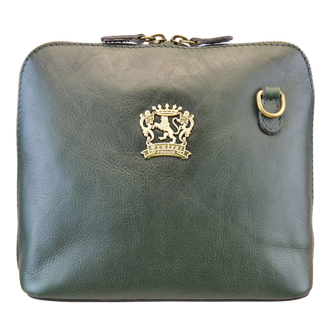 Cross-Body Bag Gran Volterra B467/G in true leather - Bruce Dark Green